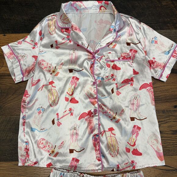 Western Cowboy Boot Pajama Set - Picture 2 of 5
